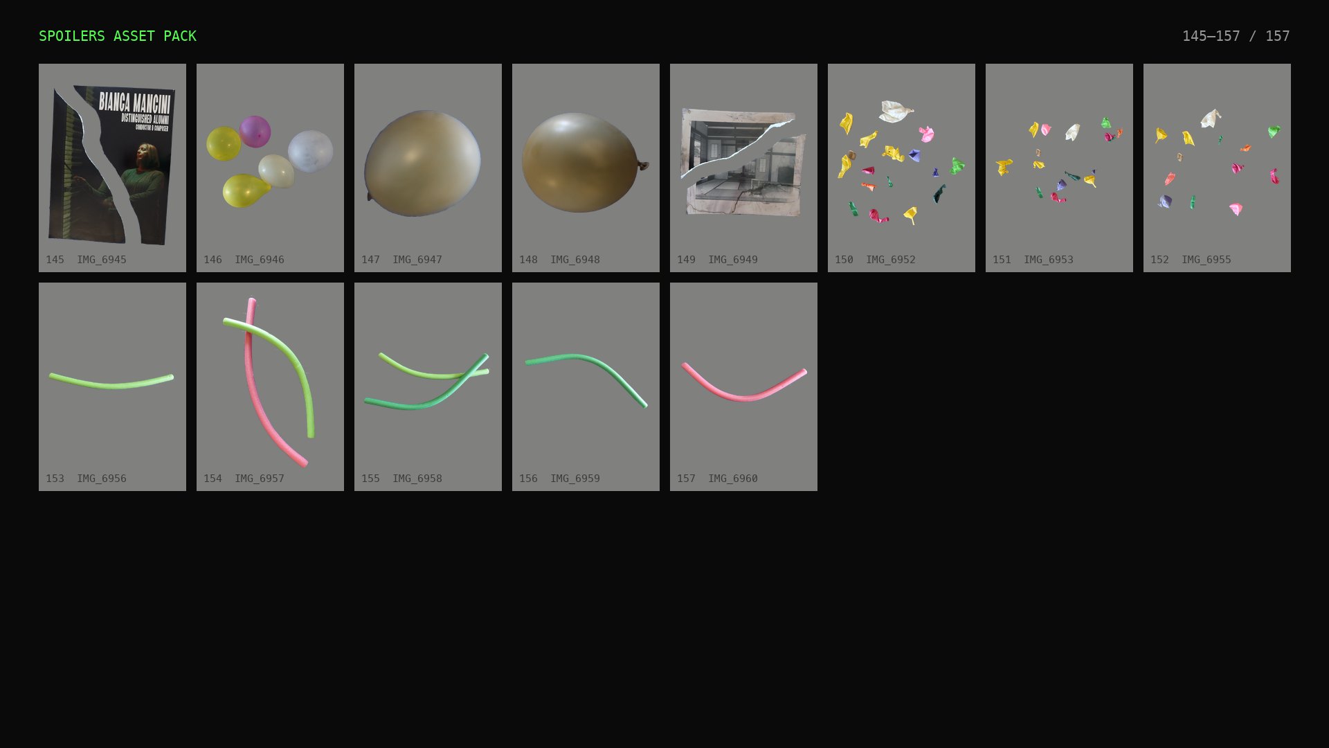 Mixed Media Asset Pack (from "Spoilers"): contact sheet 7 of 7